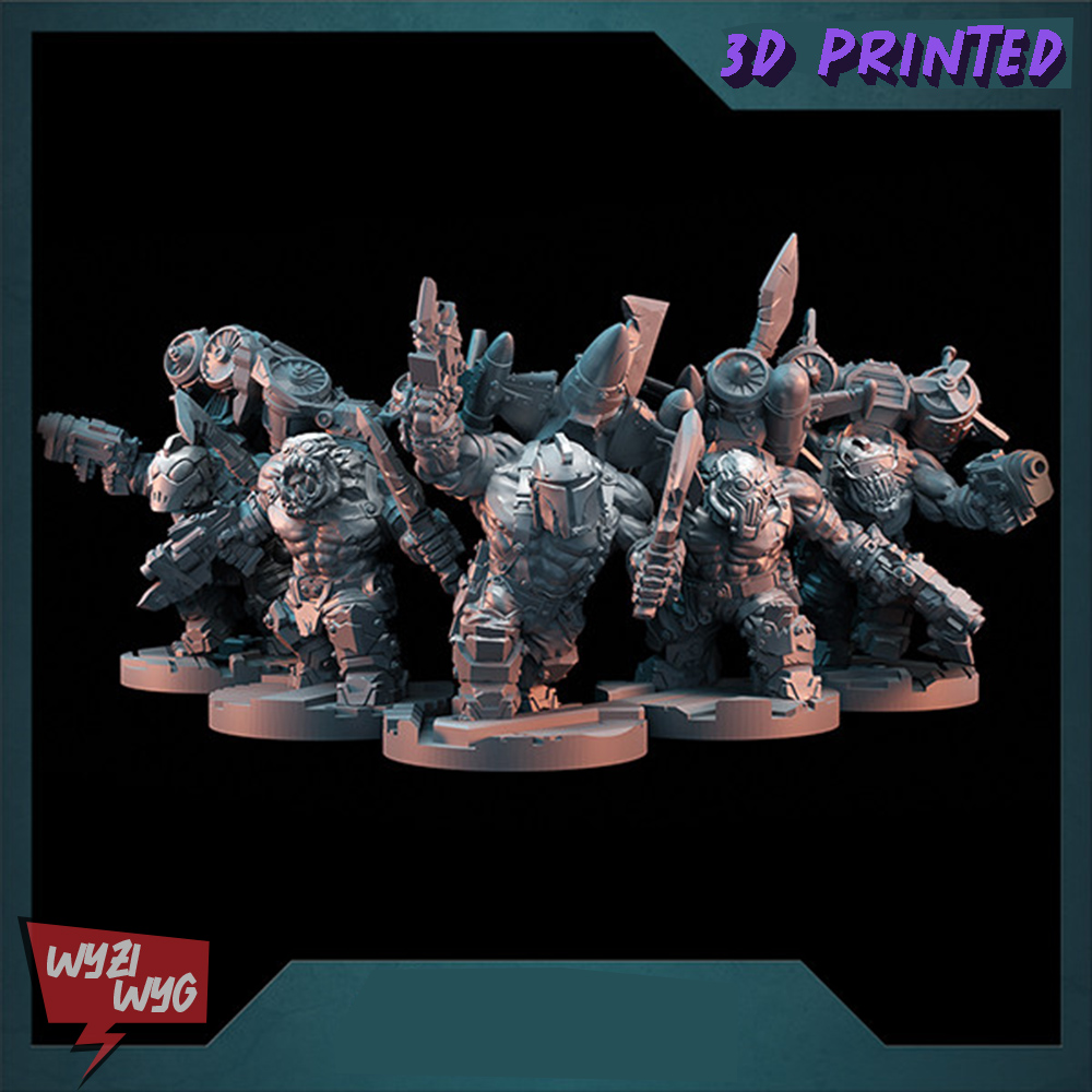 3D Printing Jobs - Rocket Orcs Armour Miniature, Green Skin
