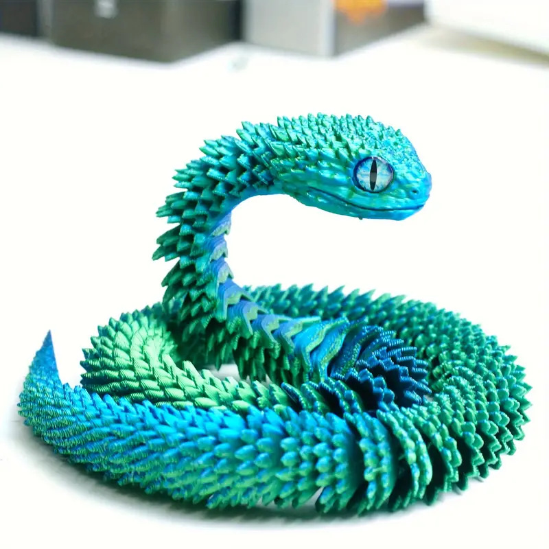 3D Printing Room - 3D Printed Snake Decoration Colorful Model