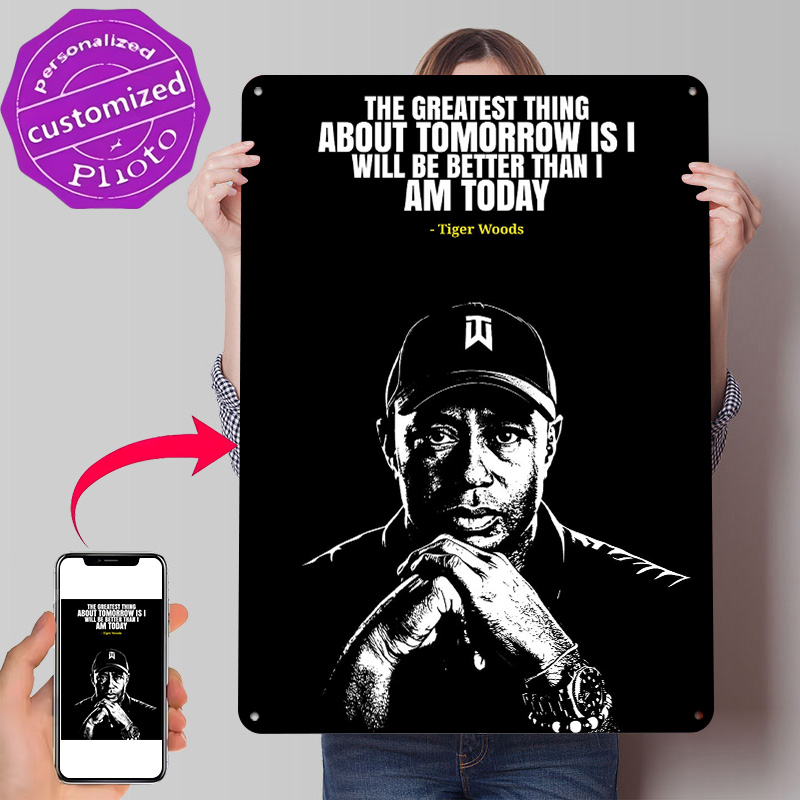 3D Printing Quote - Tiger Woods Inspirational Quote 3D Texture