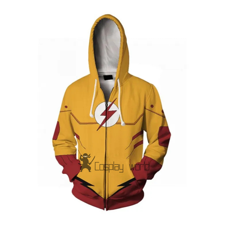 3D Printing Games Free - Movie Flash Cosplay Hoodie Zipper Fashion