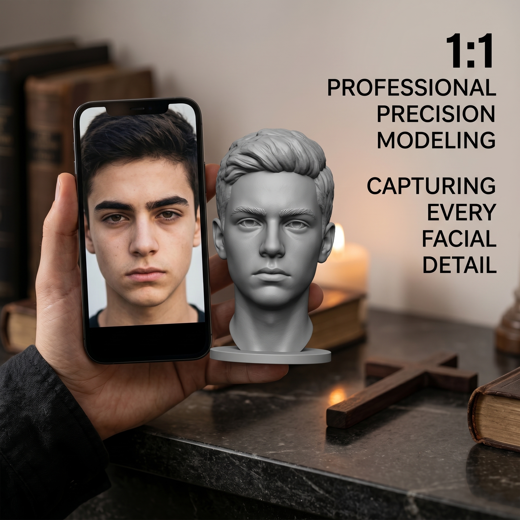 3D Printing Jobs - Personalized 3D Printed Bust Figurine, Custom