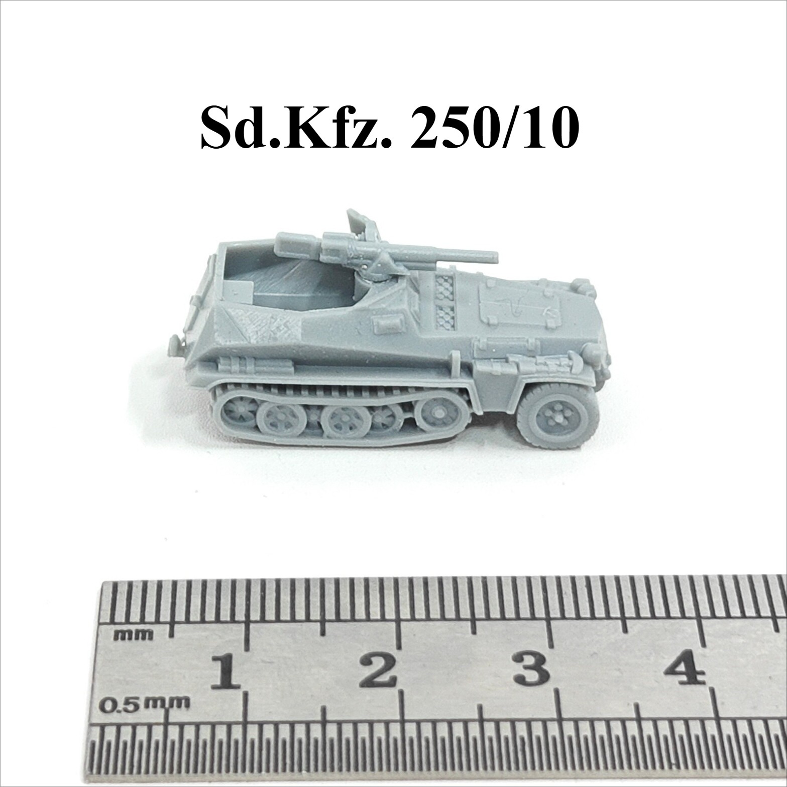 3D Printing Jobs - WWII German Sd.Kfz. 250/10 Half-track,3D Printed,1/144