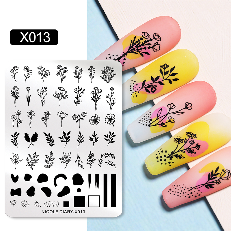 NICOLE DIARY Leaves Flower Nai - 3D Printing Templates Free recensie en prijs