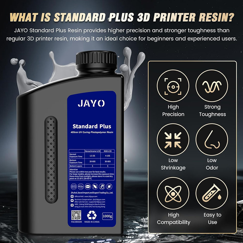 JAYO 3D Resin ABS Like/Like PA - 3D Printing Vinyl recensie en prijs
