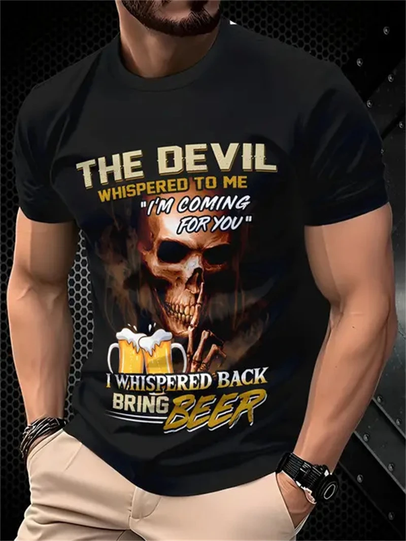 Men's Devil Beer Quote Print T - 3D Printing Quote recensie en prijs