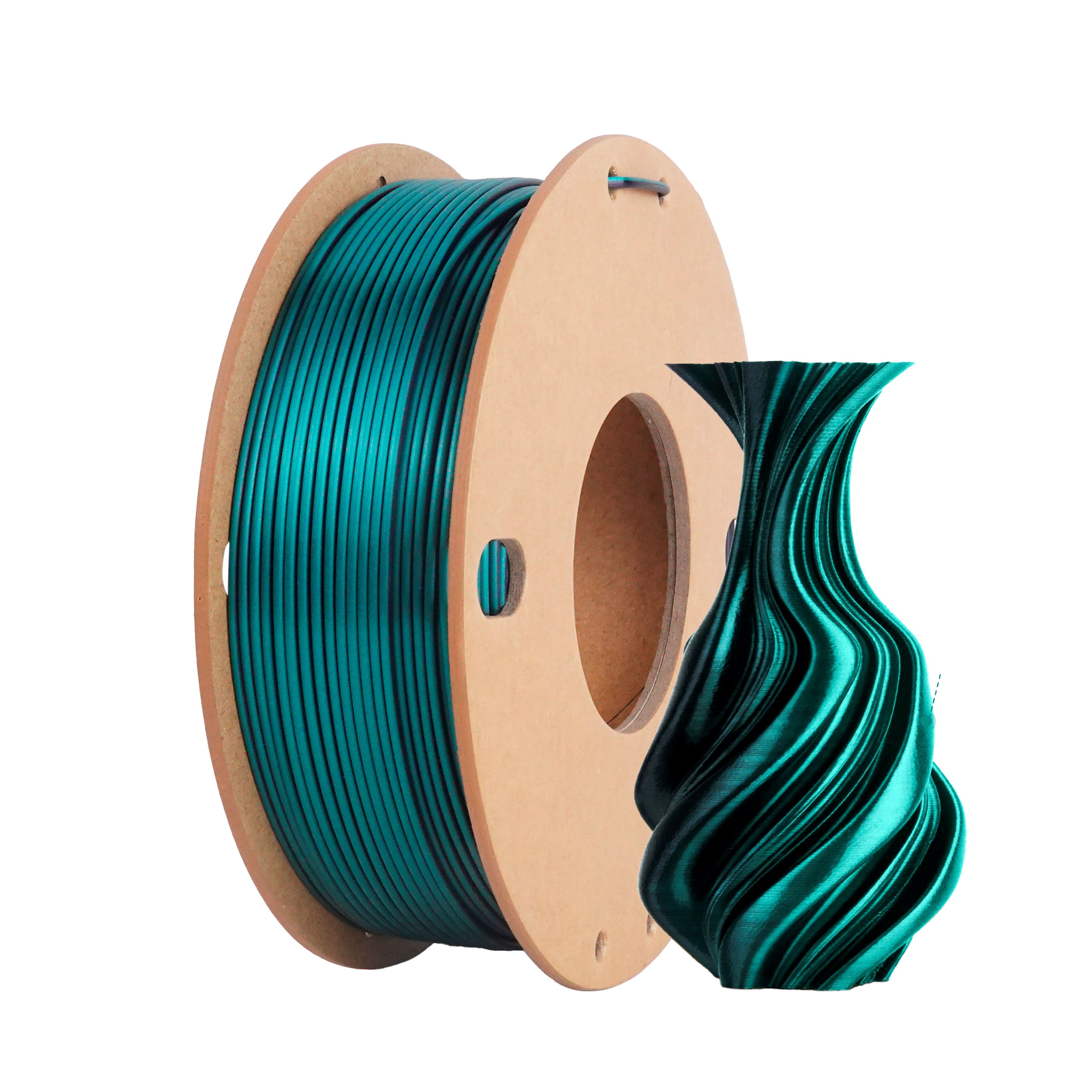 Silk Black Green PLA, Dual Col - 3D Printing Link recensie en prijs