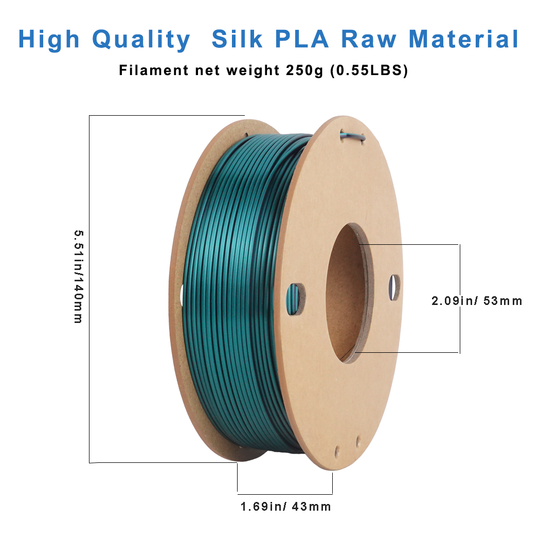 Silk Black Green PLA, Dual Col - 3D Printing Link recensie en prijs