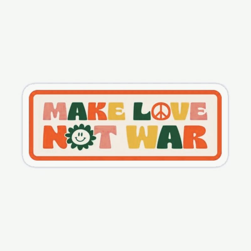 Make Love Not War Stickers for - 3D Printing Vinyl recensie en prijs