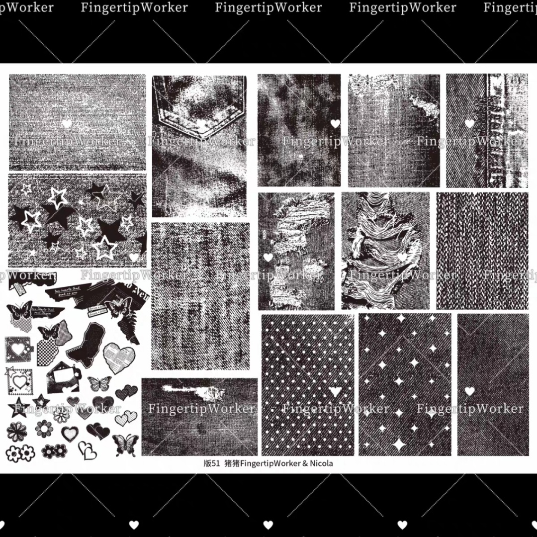 1PC Flowers Nail Stamping Plat - 3D Printing Templates Free recensie en prijs