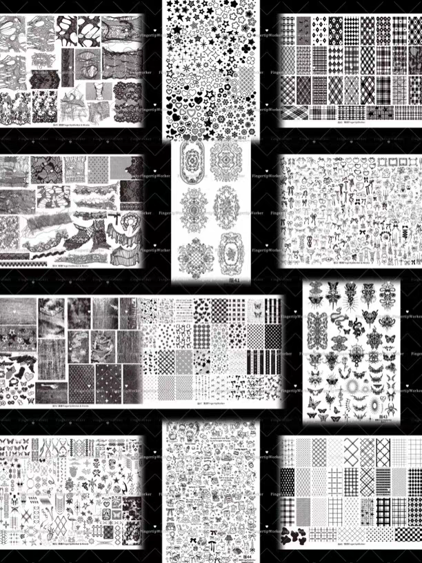 1PC Flowers Nail Stamping Plat - 3D Printing Templates Free recensie en prijs