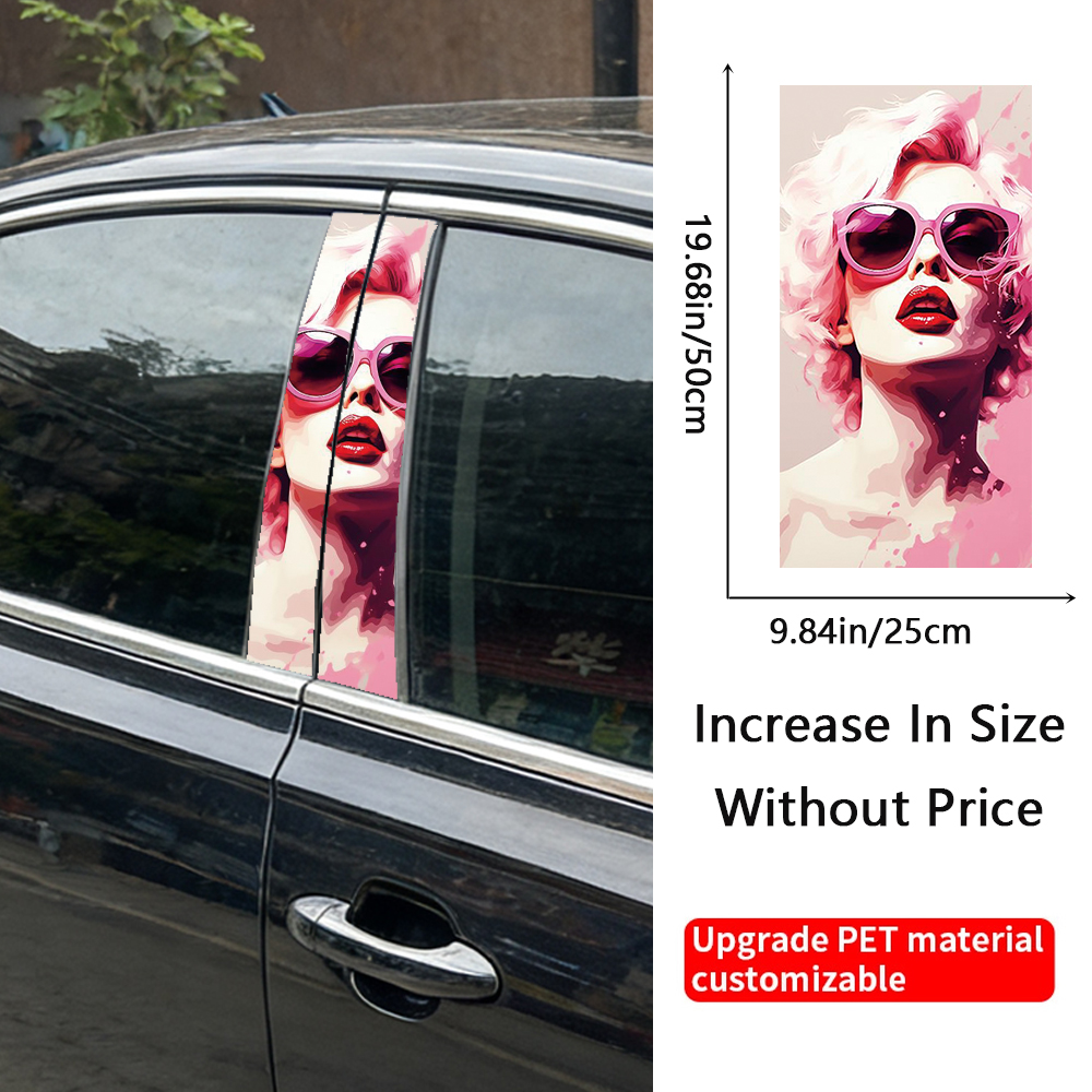 2PCS Pink Pop Art Beauty Sweet - 3D Printing Vinyl recensie en prijs