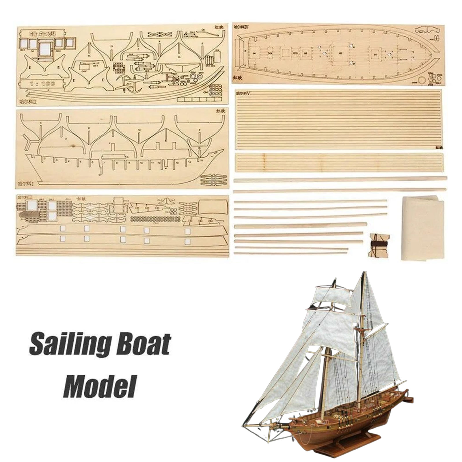 【Halcon Sailboat Wooden Model  - 3D Printing Lego recensie en prijs