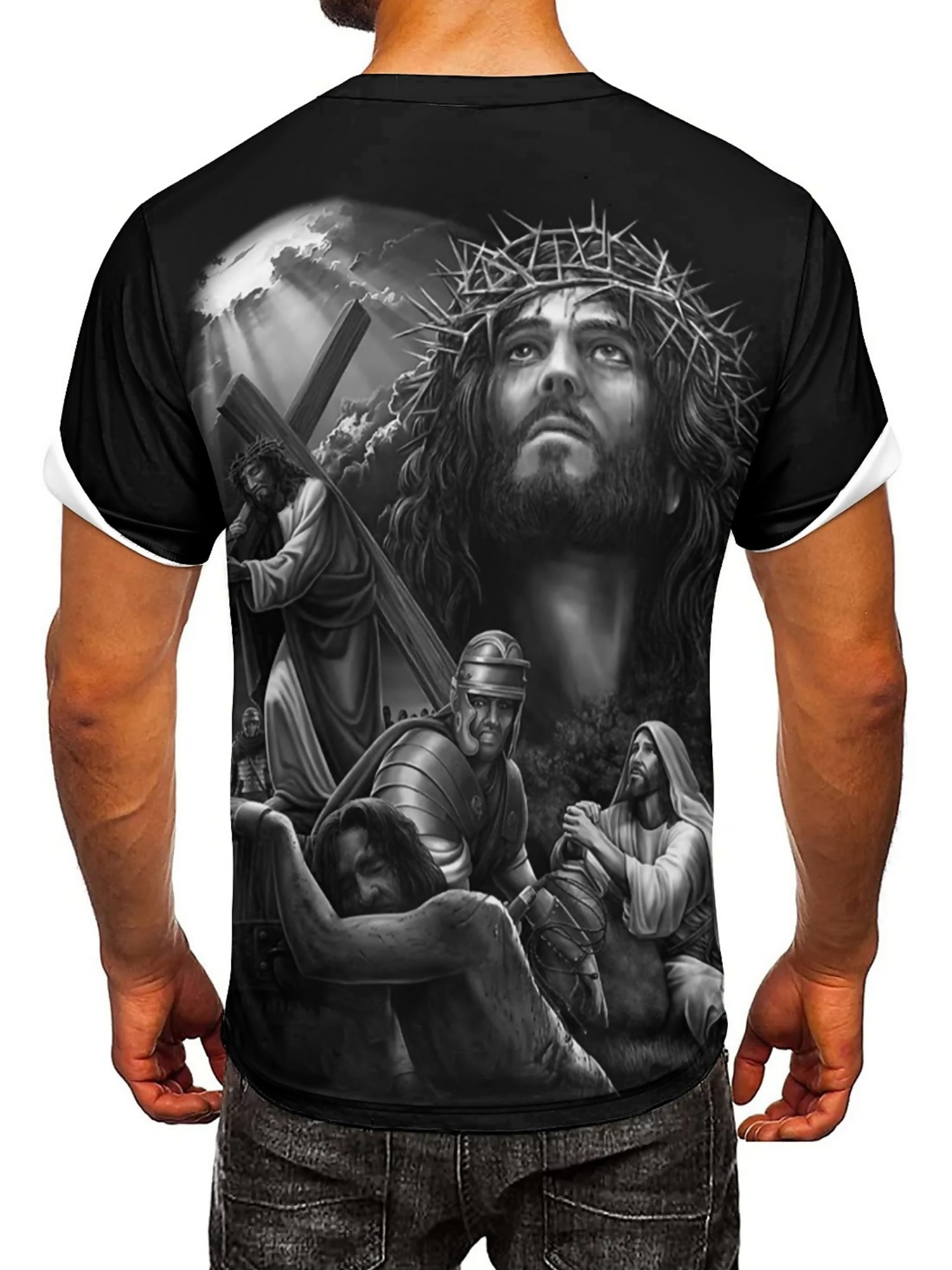 Men'S Plus Size Jesus 3D Print - 3D Printing Designing recensie en prijs