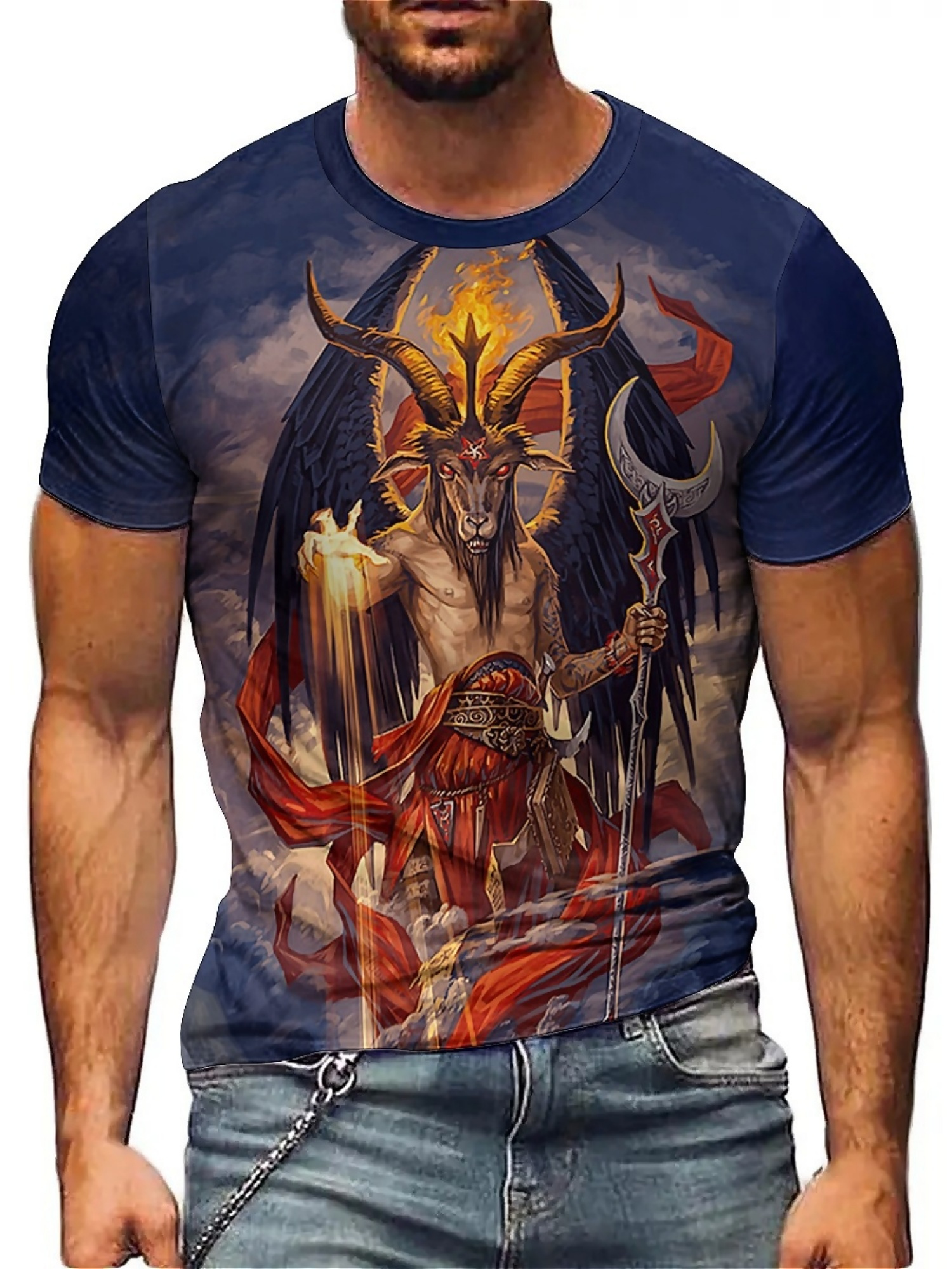 Men's 3D Demon Print T-Shirt | - 3D Printing Designing recensie en prijs