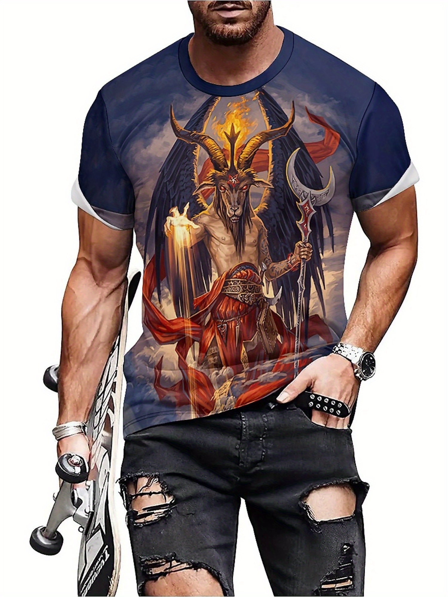 Men's 3D Demon Print T-Shirt | - 3D Printing Designing recensie en prijs