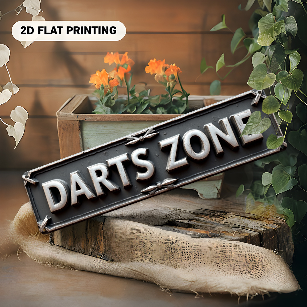 Tin Sign DARTS ZONE 2D Flat Pr - 3D Printing Industrial recensie en prijs