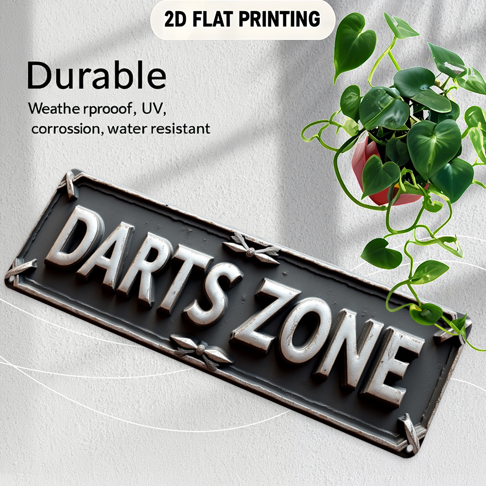 Tin Sign DARTS ZONE 2D Flat Pr - 3D Printing Industrial recensie en prijs